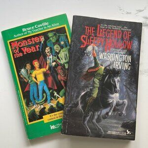 The Legend of Sleepy Hollow + Monster of the Year Bruce Coville paperback set